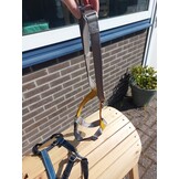 Tweedehands Anam Cara hondentuigje M taupe goudgeel