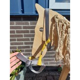 Tweedehands Anam Cara hondentuigje M taupe goudgeel