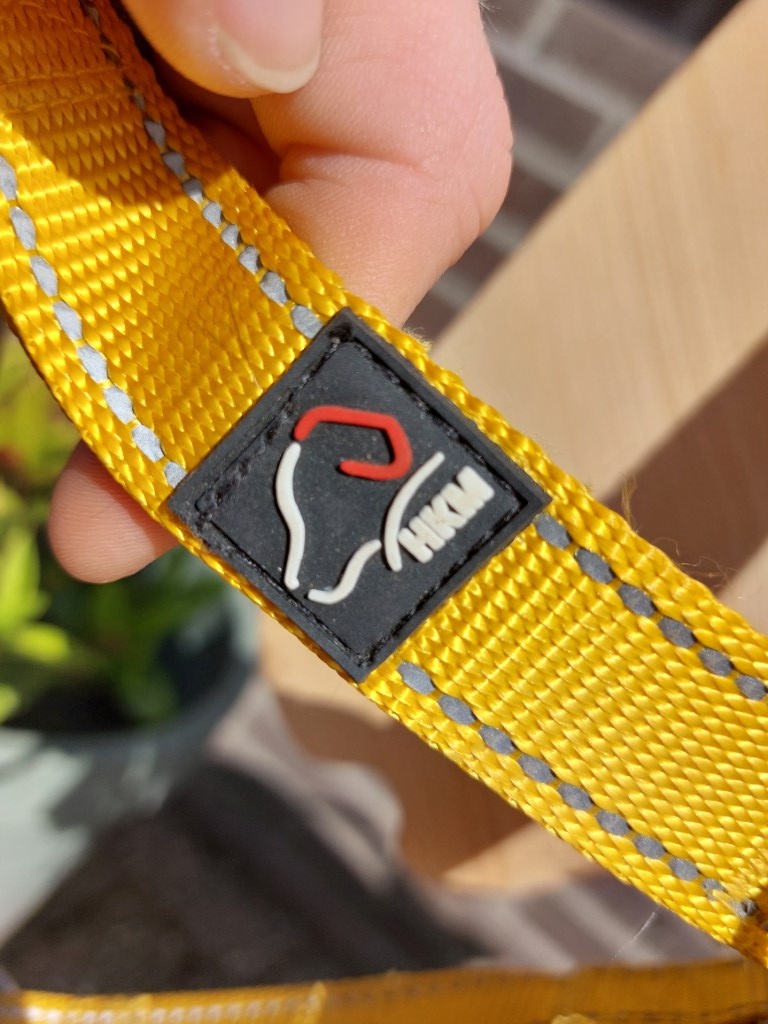 Gebrauchte Anam Cara Hundegeschirr M taupe goldgelb