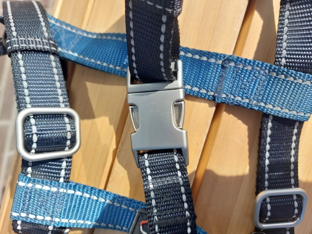 Gebrauchte Anam Cara Hundegeschirr M dunkelblau schwarz grau