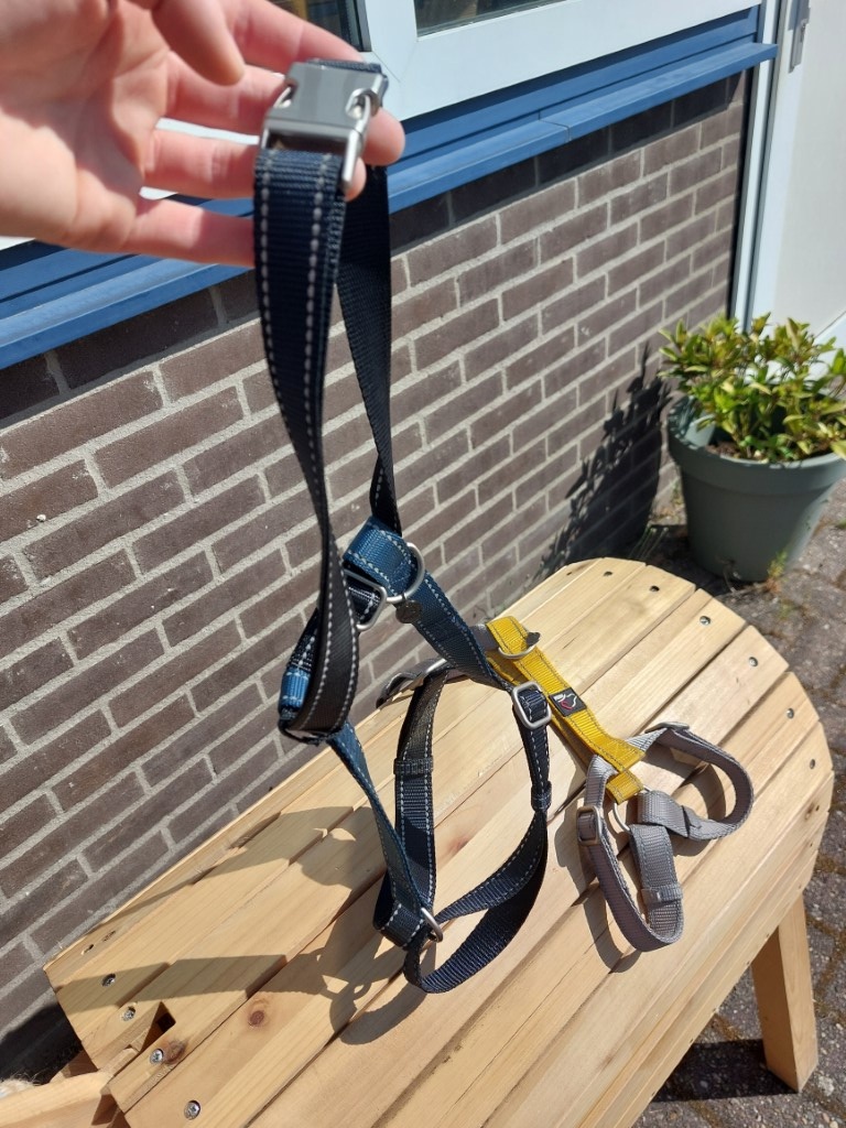 Second hand Anam Cara dog harness M dark blue black grey