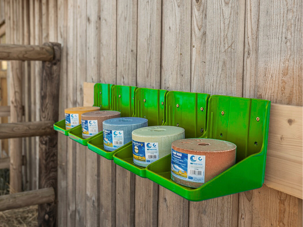 Lecksteinhalter grün Kunststoff