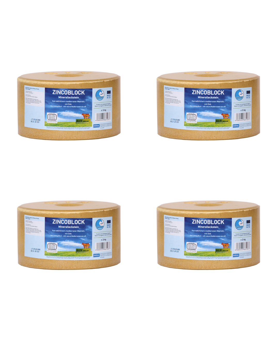 zink  lecken Zincoblock 3kg Pferd Vorteilspack 4 Stück