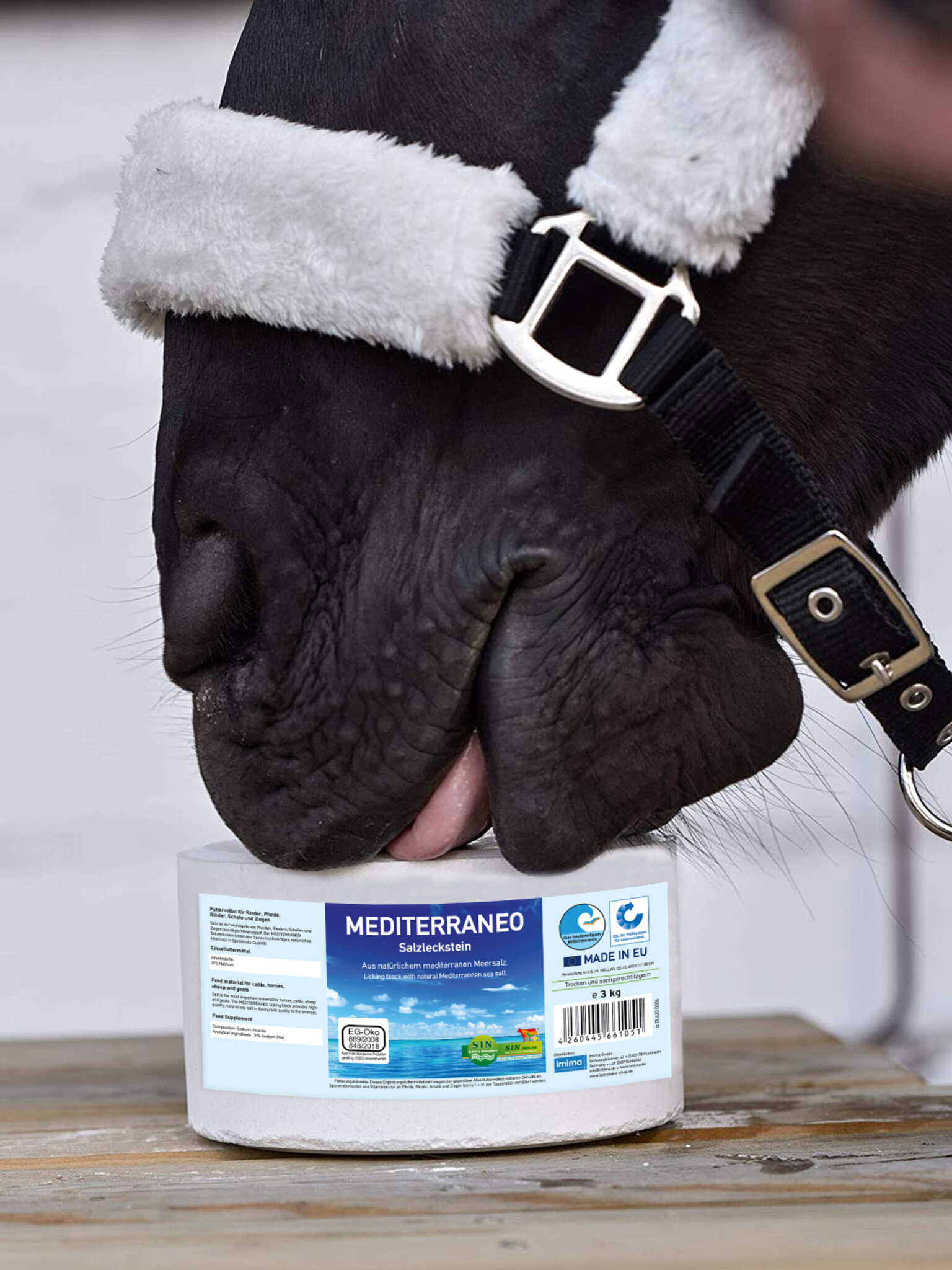 Liksteen zout Mediterraneo paard 3kg voordeelpakket 4 stuks