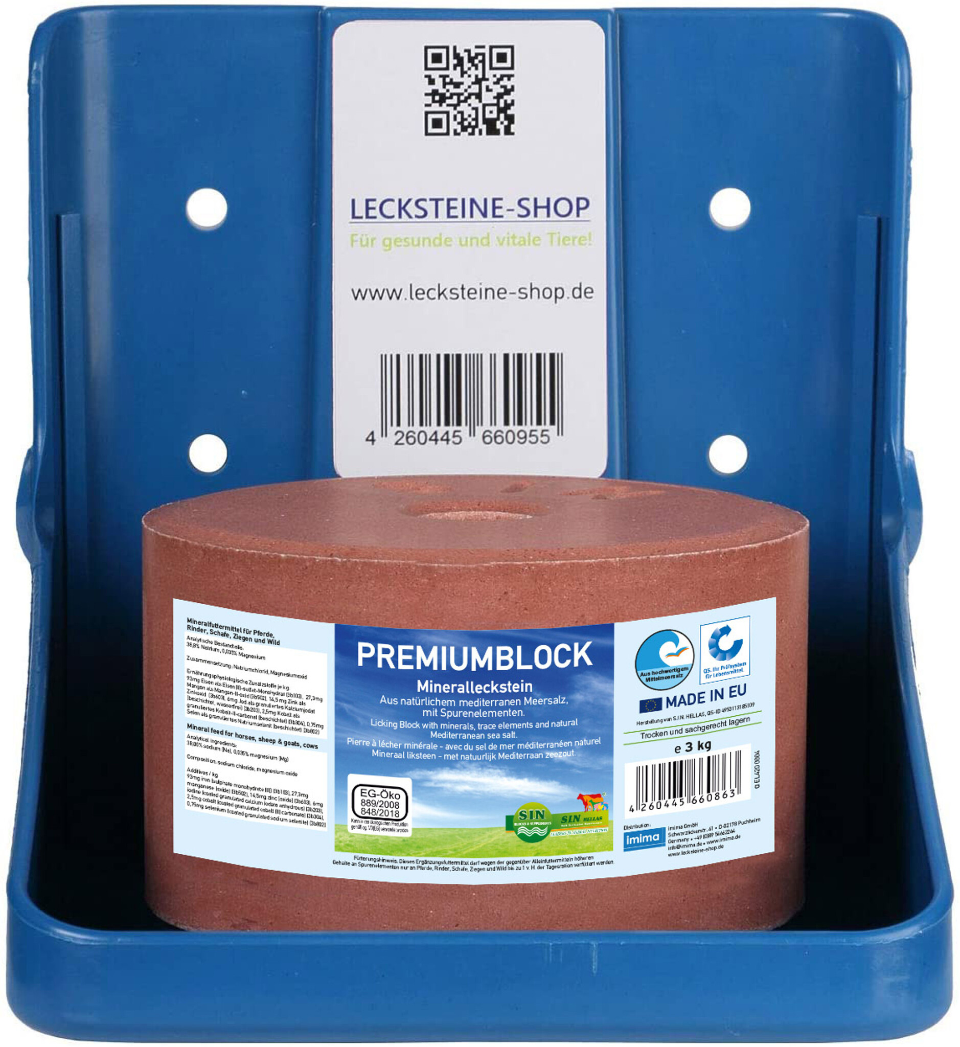 Premium  lecken Premiumblock Pferd 3kg  Vorteilspack 4 Stück