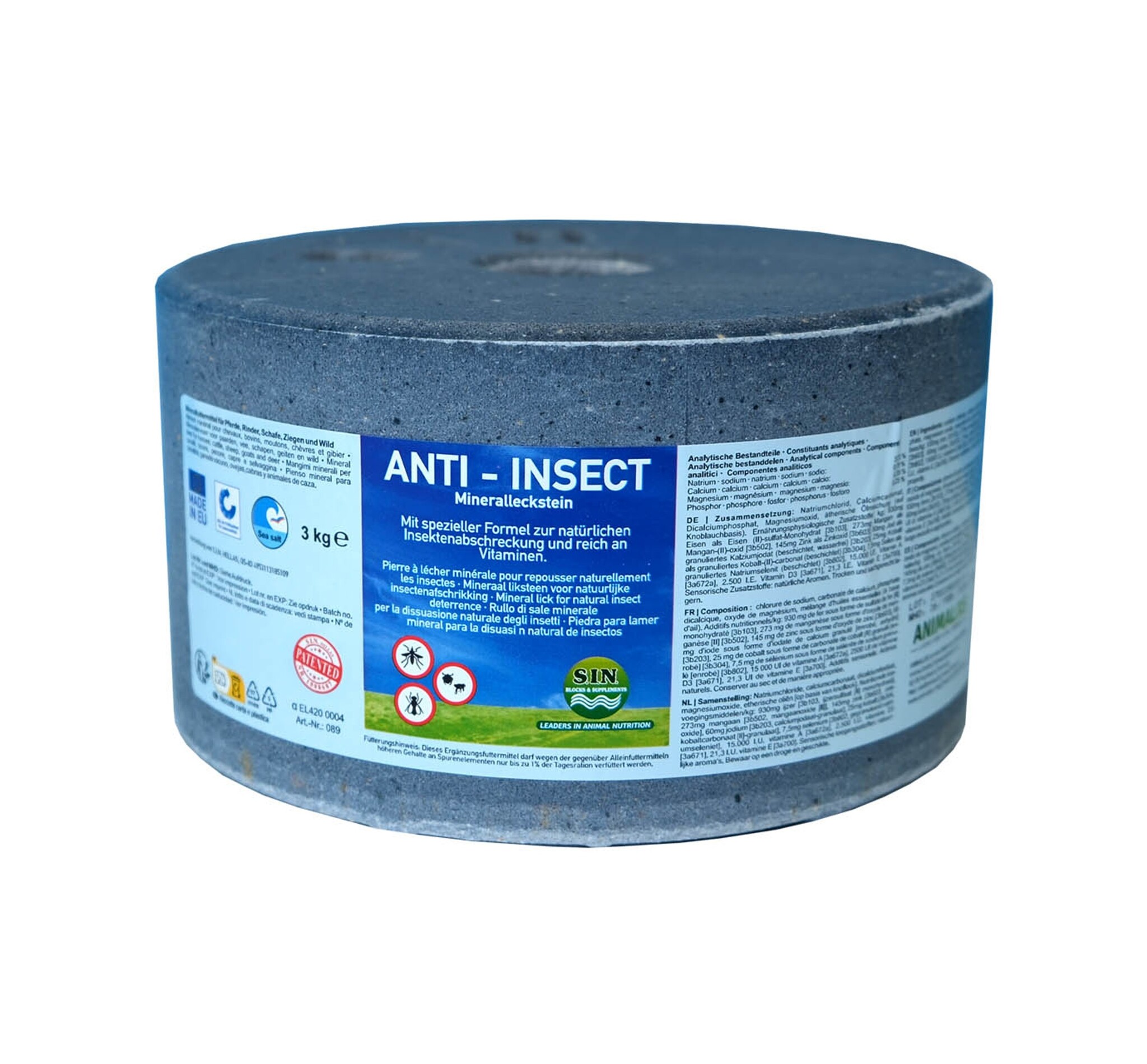 Mineralleckstein Anti Insect 3kg  Vorteilspack 4 Stück