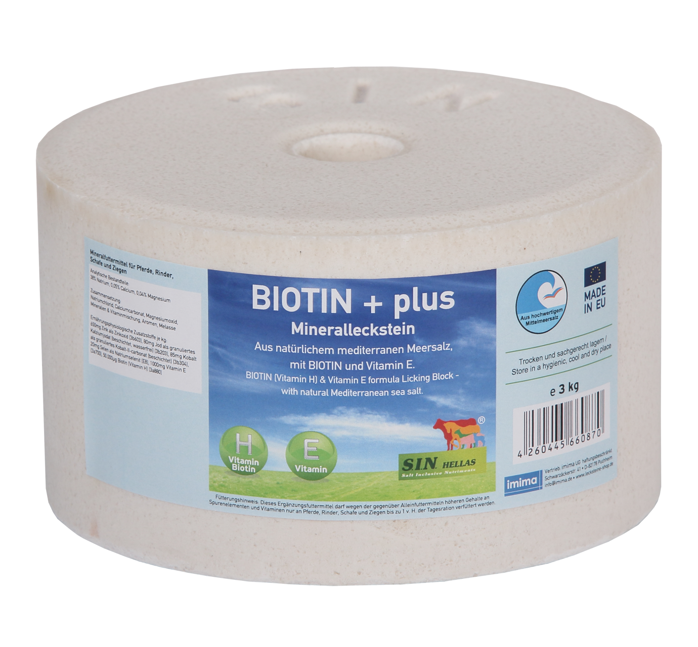 Liksteen Biotine - Biotin + plus paard 3kg  voordeelpakket 4 stuks