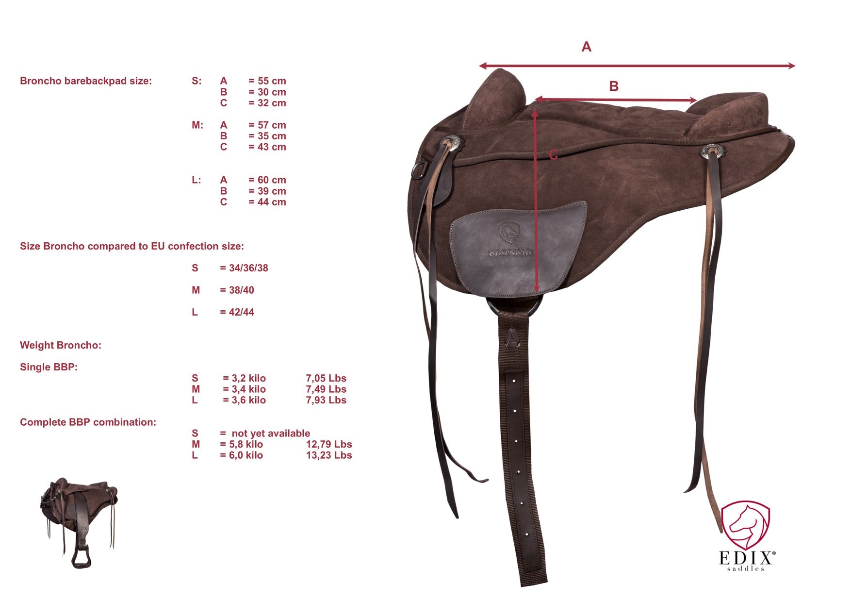 Broncho bareback pad suede