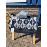 Tweedekans westernpad squareskirt vilt zwart/blauw S