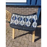 Tweedekans westernpad squareskirt vilt zwart/blauw S