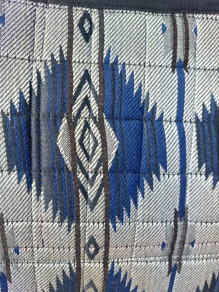 Tweedekans westernpad  squareskirt vilt zwart/blauw S