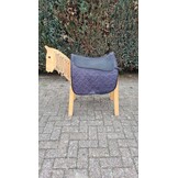 Tweedehands Boomlooszadeldekje met inlages zwart-blauw