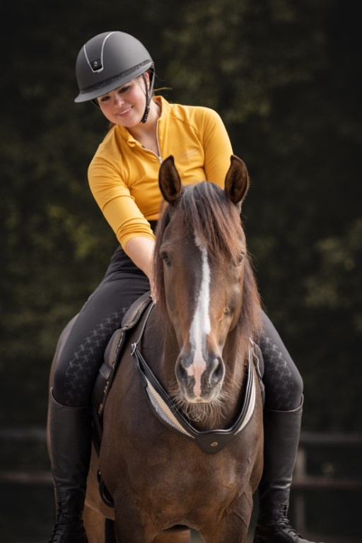 Halsteugel rijring Whisper leder