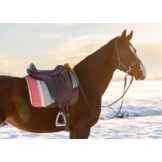 Brightstar dressuur pad met inlages lamsvel