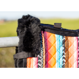 Brightstar dressuur pad met inlages lamsvel