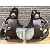 Western stirrups in need of refurbishment brown foot pads are loose