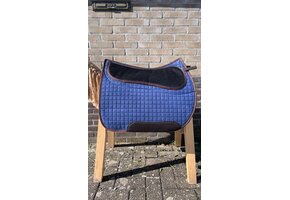 Dekje met inlages blauw