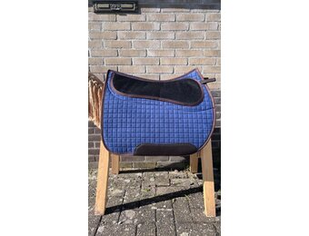 Dekje met inlages blauw