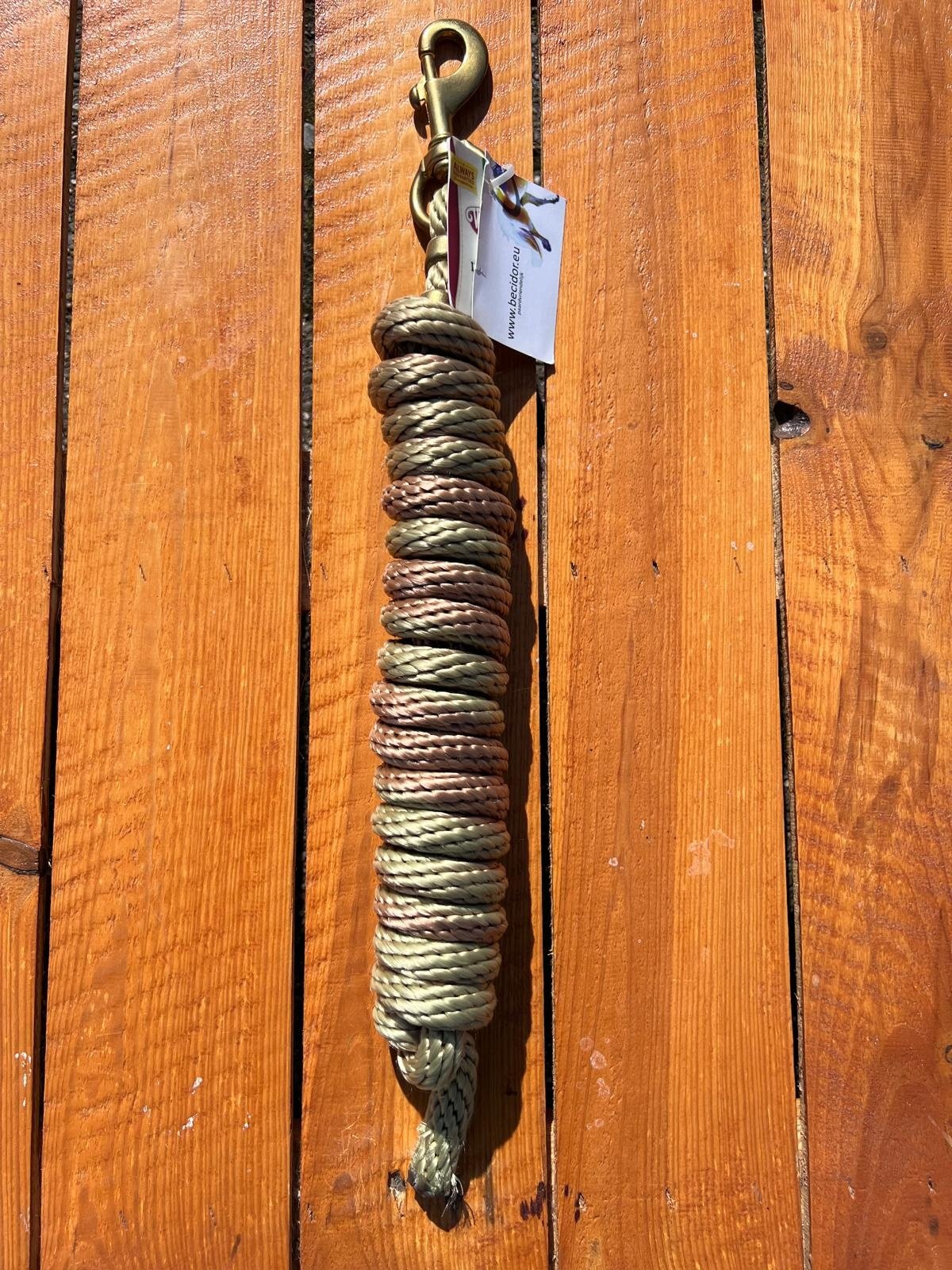 Bkeus poly leadrope beige met verkleuring 3m