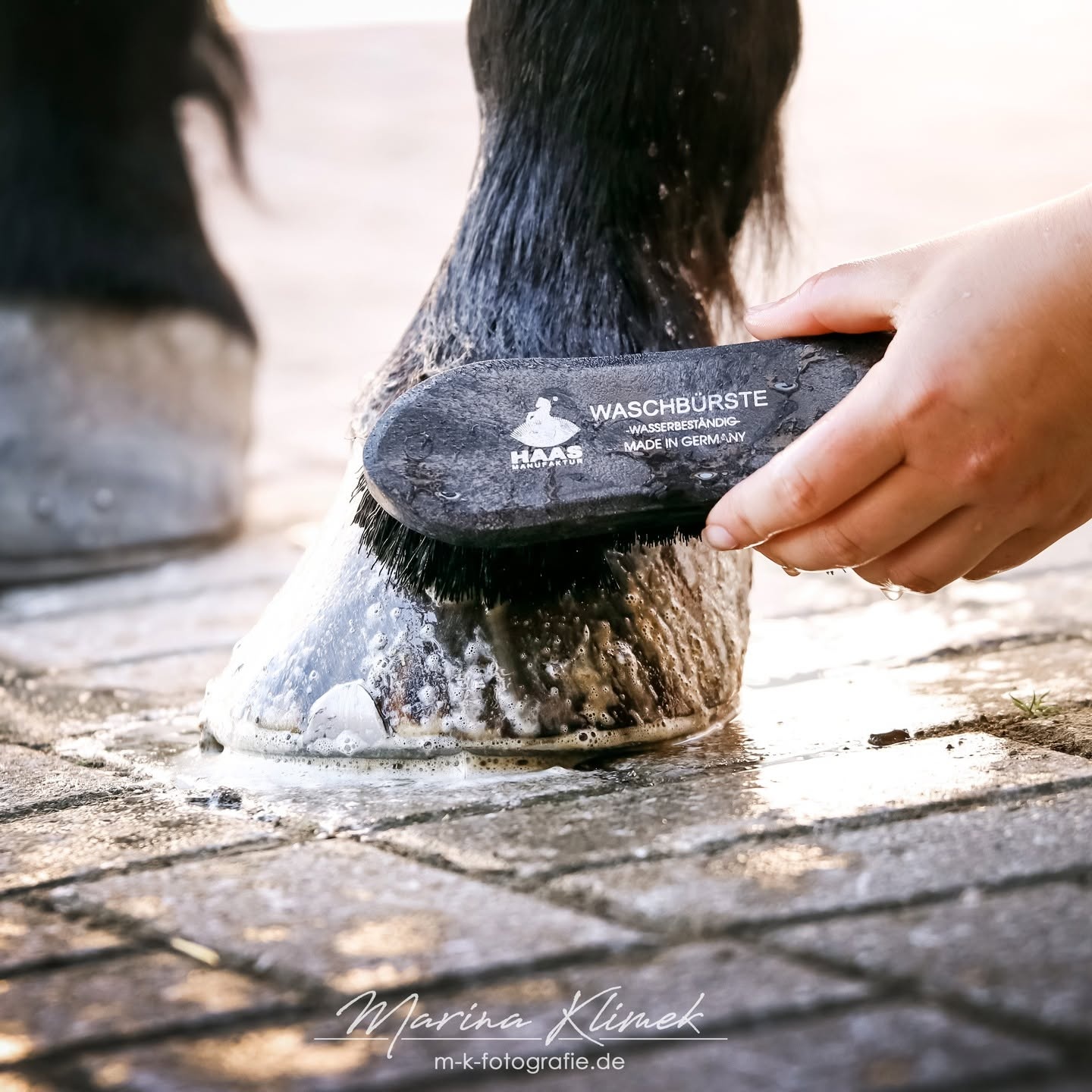 wash brush made from synthetic material