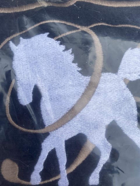 Saddle cover Riders Who Care fleece black