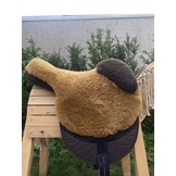 Tweedehands Macon extra barebackpad maat L paard-cob bruin cappucino