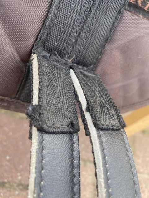 Tweedehands Macon extra barebackpad maat L paard-cob bruin cappucino
