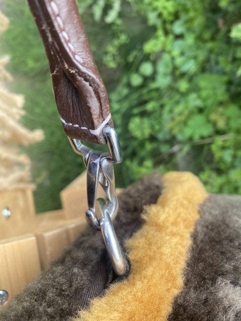 Tweedehands Macon extra barebackpad maat L paard-cob bruin cappucino