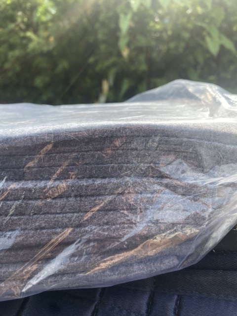 Tweedekans Metallic pad navy S met inlages en shims van vilt
