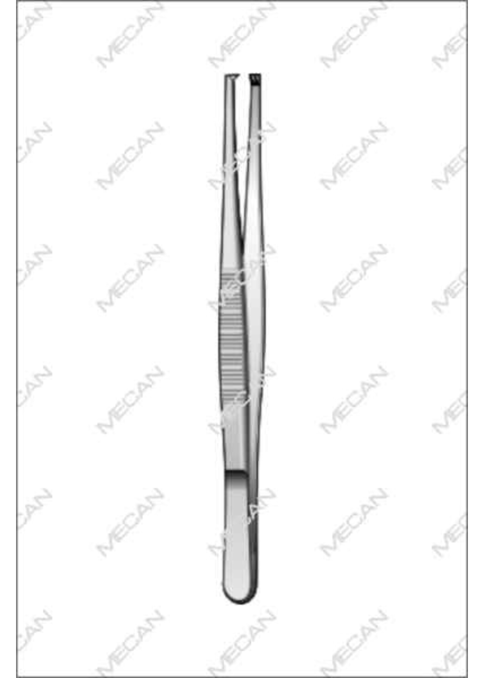 Mecan Chirurgisch pincet 100mm 1:2 tand, smal profiel