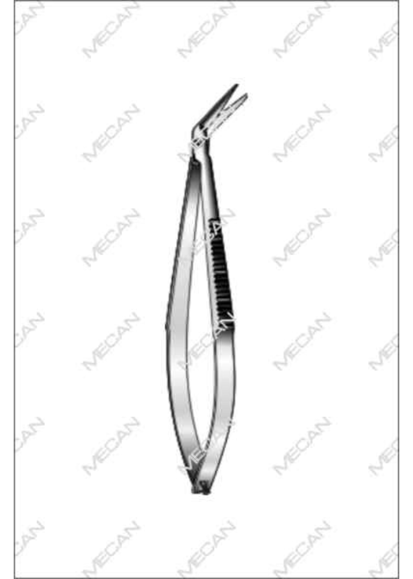 Mecan Oogschaar Castroviejo 90mm st/st gehoekt
