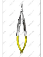 Mecan Naaldvoerder Castroviejo  90mm gebogen, glad met slot, TC
