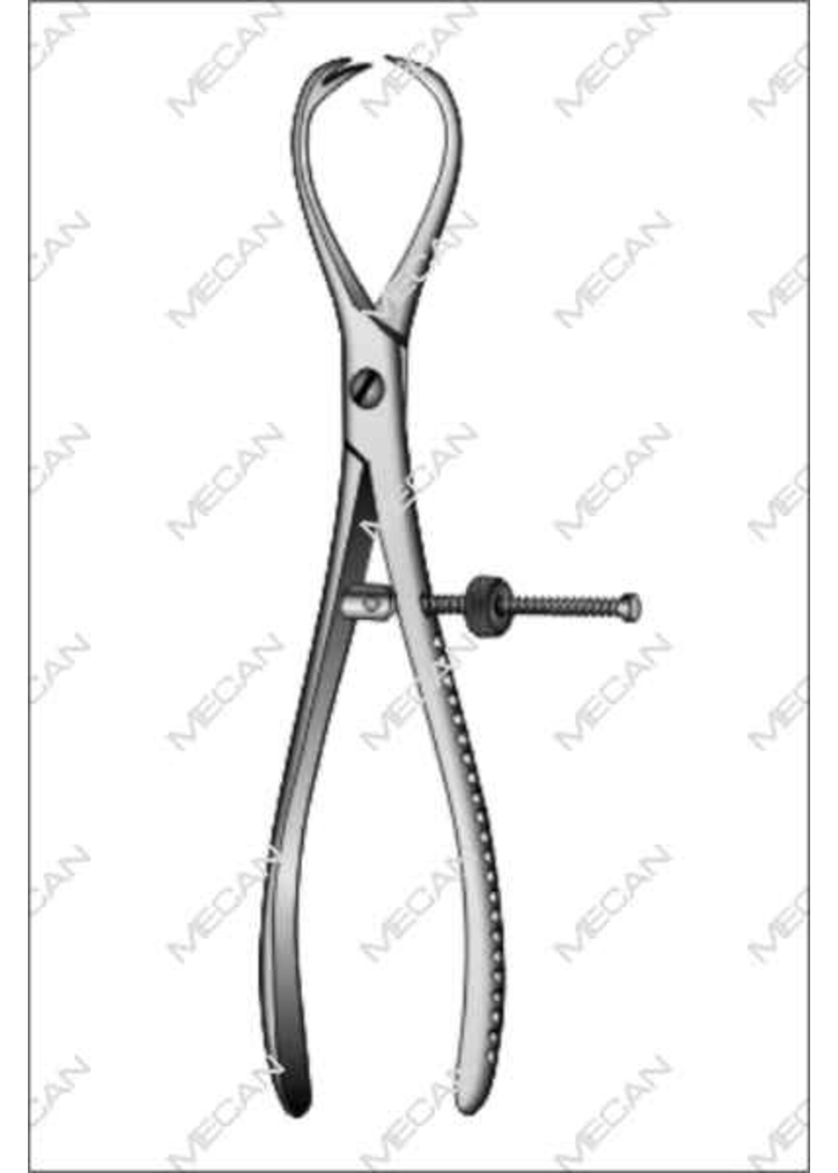 Mecan Patellatang 180mm  2 x 2 getand, scherp, met snelsluiting