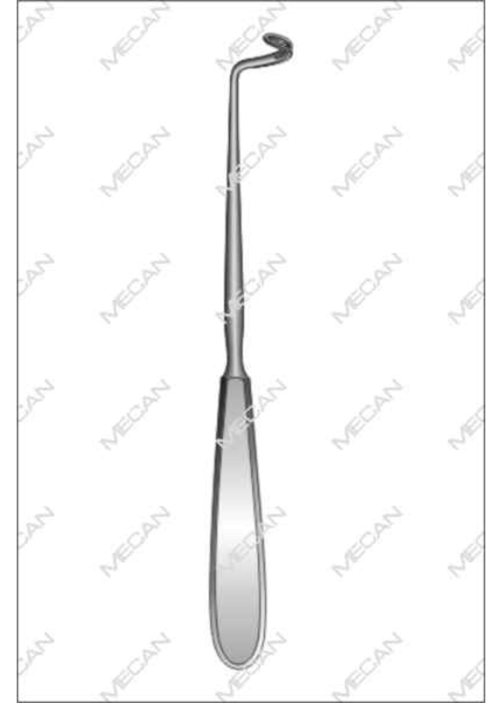 Mecan Ligatuur naald Deschamp 210mm stomp rechts, Gebogen naar rechts voor de linker hand