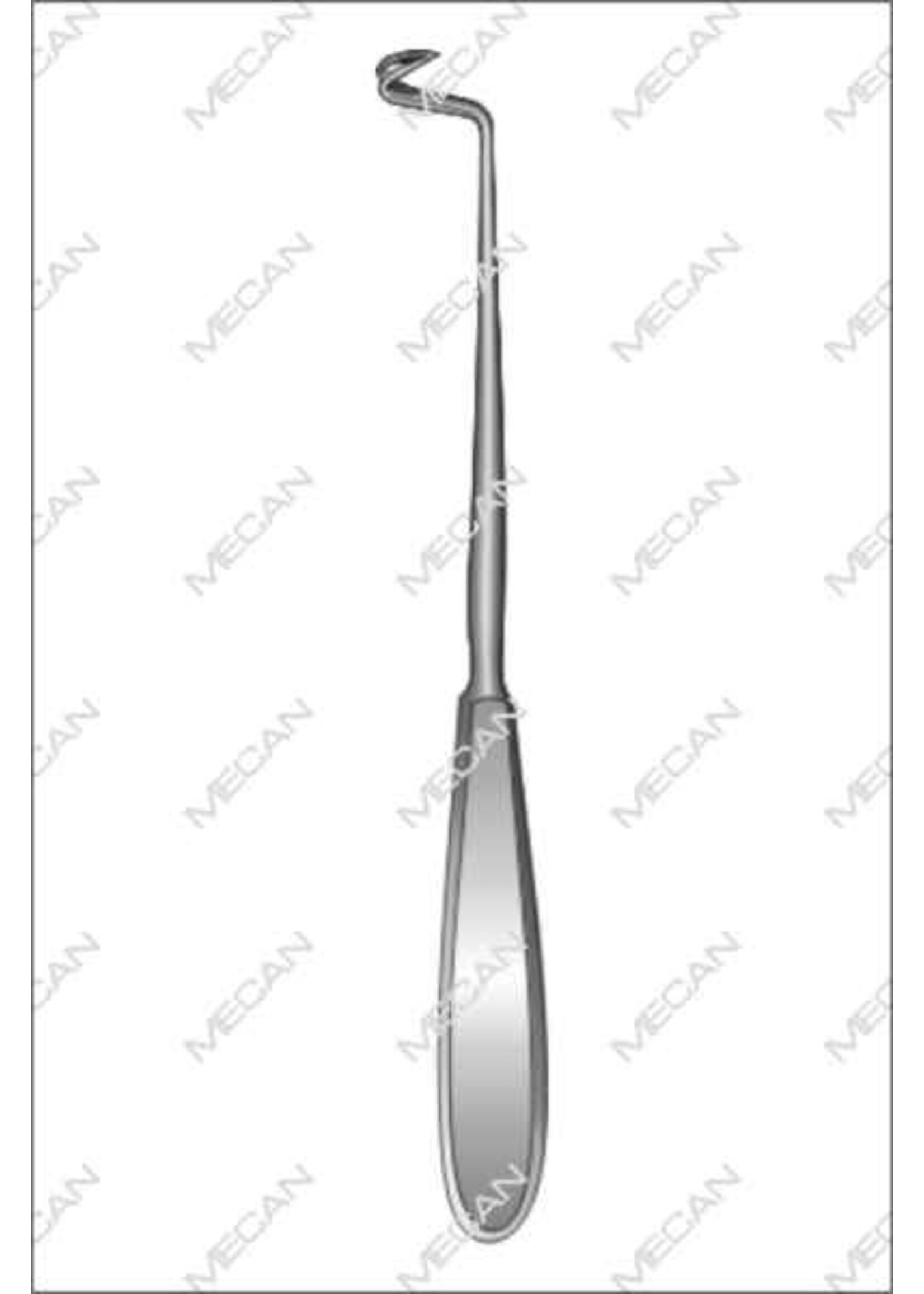 Mecan Ligatuur naald Deschamp 210mm scherp links , Gebogen naar links voor de rechter hand