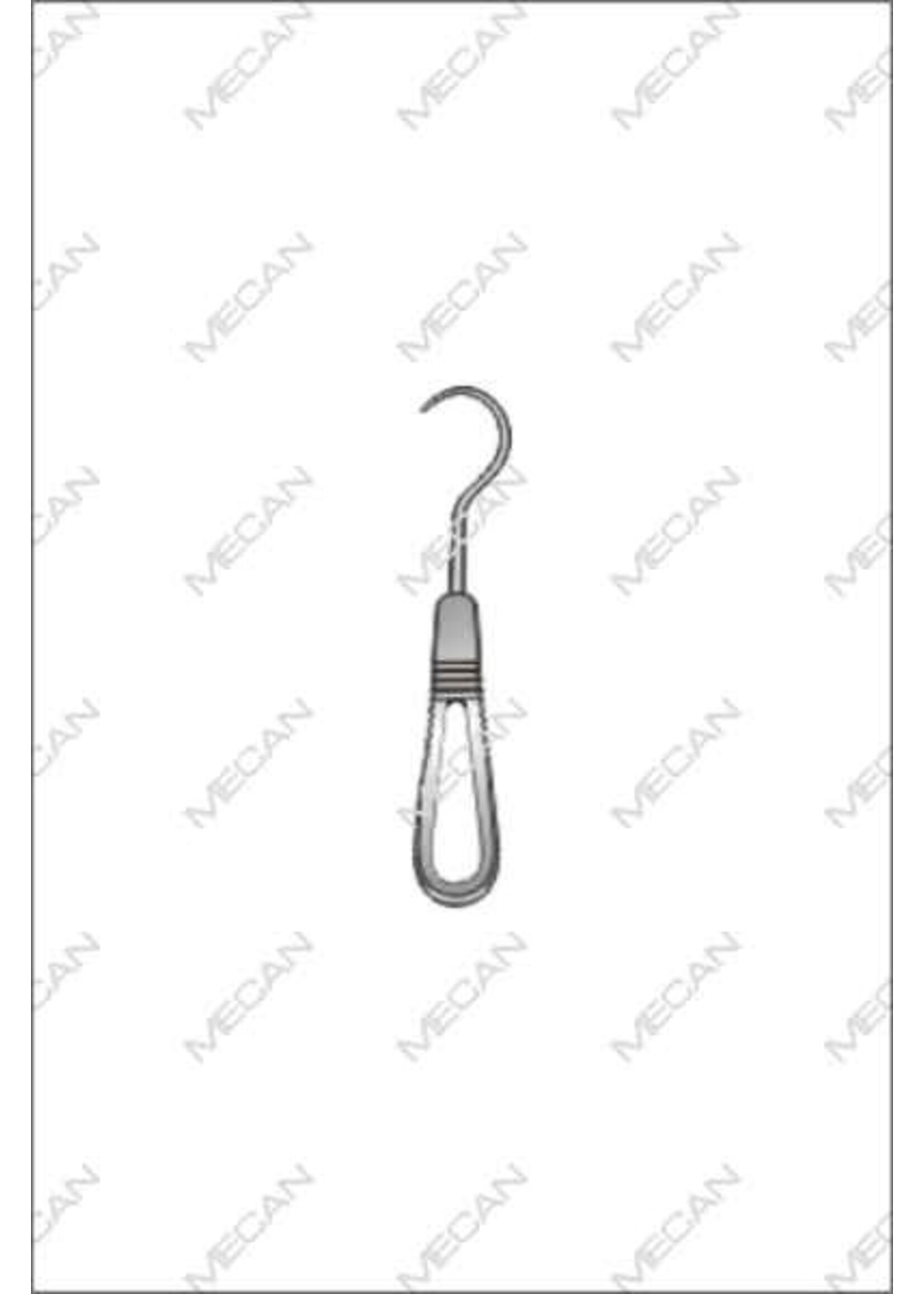 Mecan Ligament geleider 30mm, 170mm Gebogen ligament geleider met klein oog