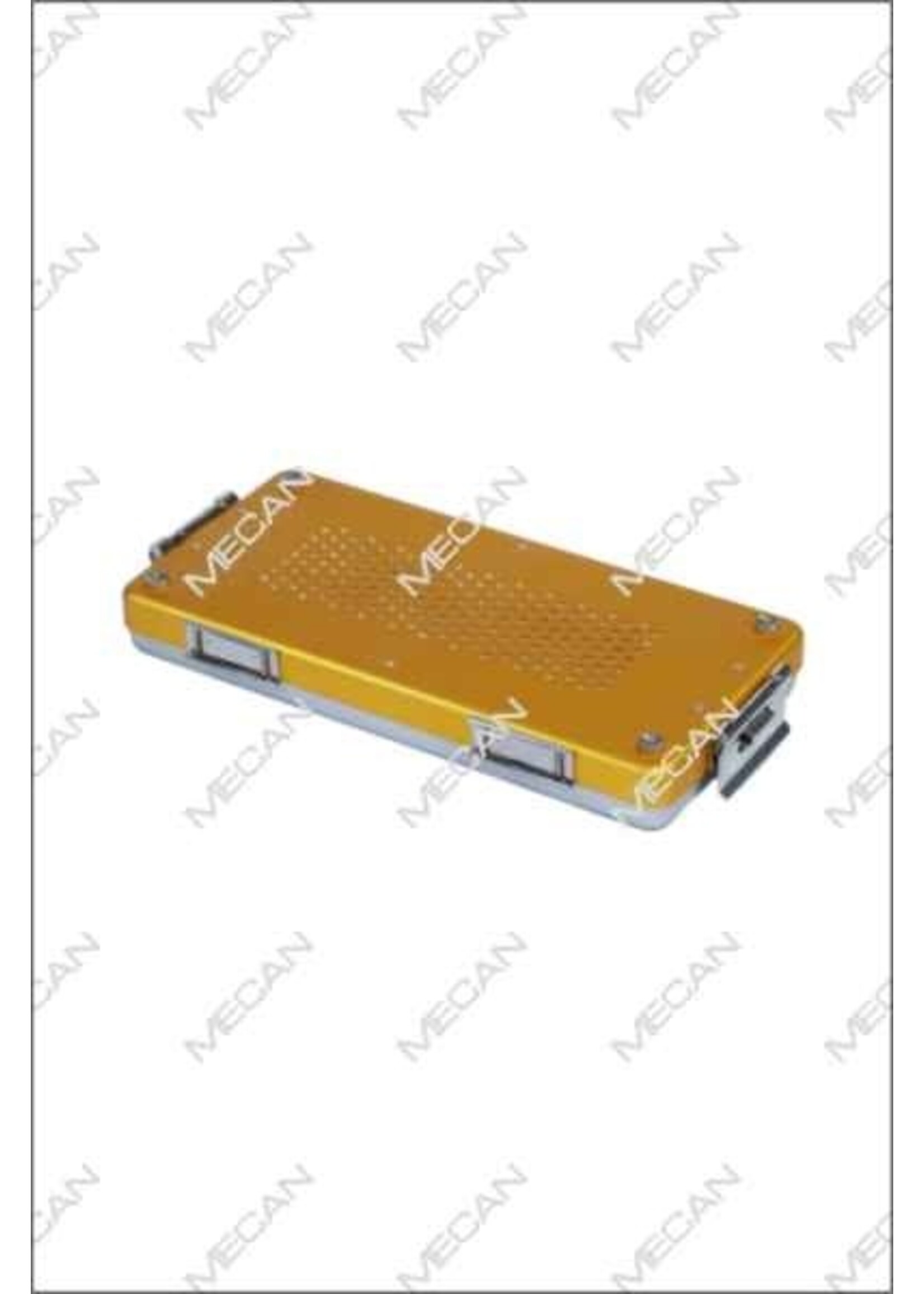 Mecan Deksel en bodem geperforeerd  300 x 140 x 40mm aluminium