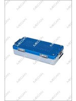 Mecan Deksel en bodem geperforeerd  300 x 140 x 40mm blauw