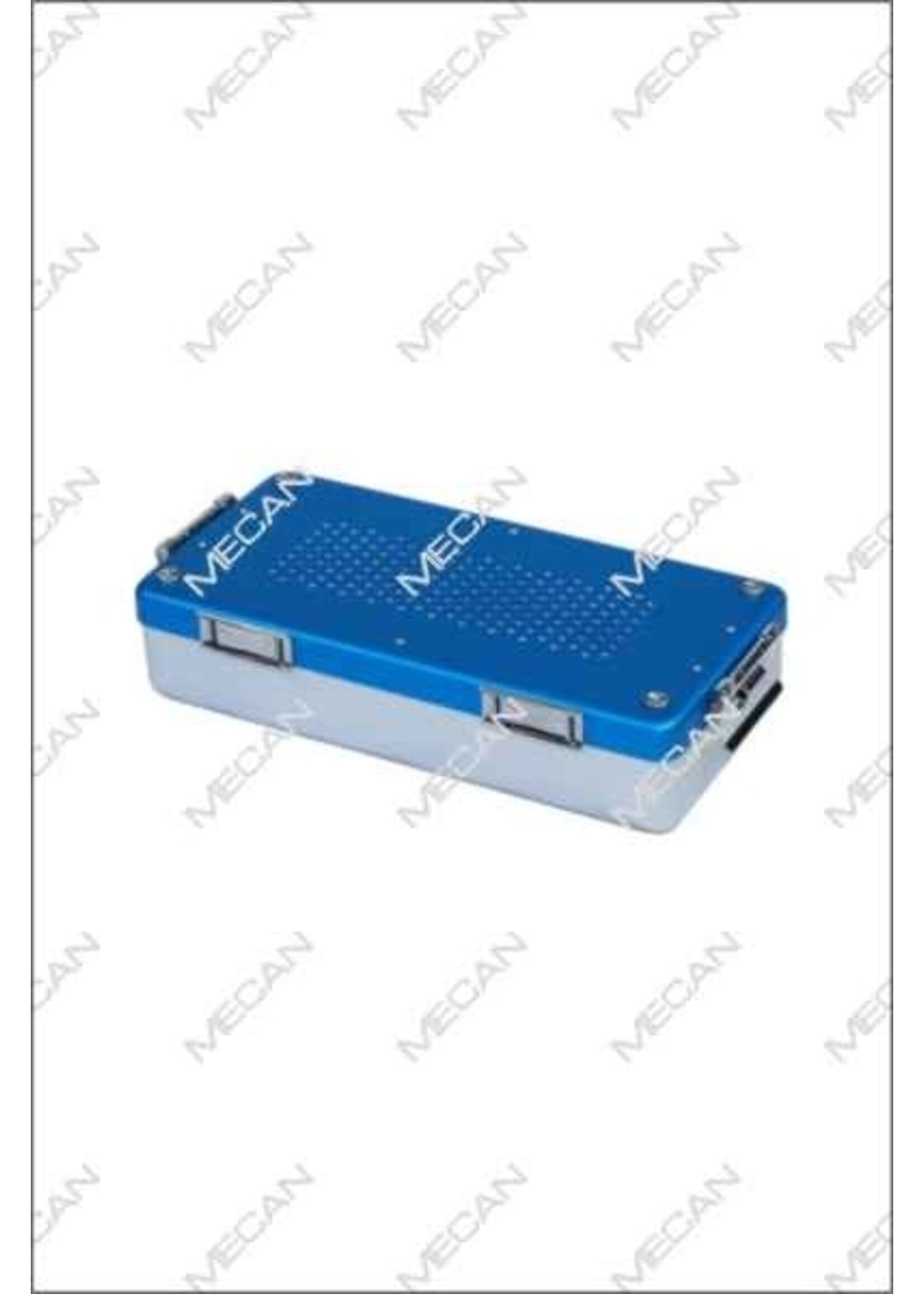 Mecan Deksel en bodem geperforeerd  300 x 140 x 40mm blauw