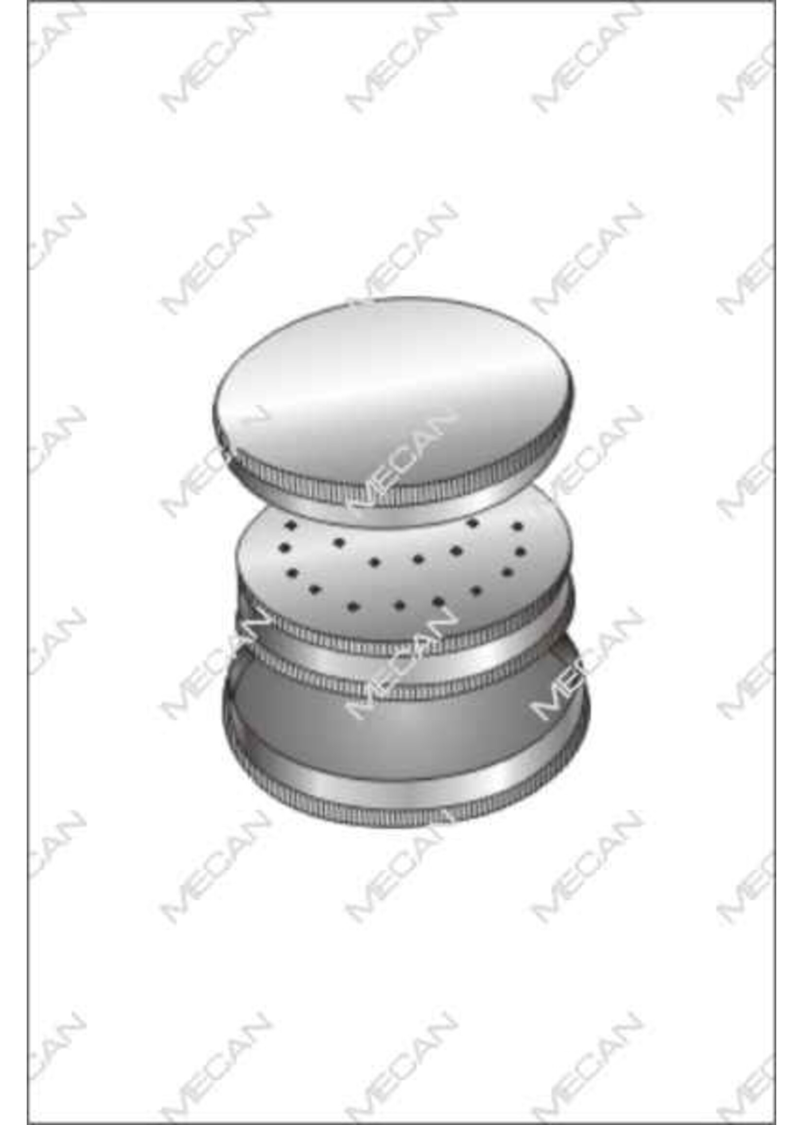 Mecan Naalddoosje rond met inlay  65 x 15mm