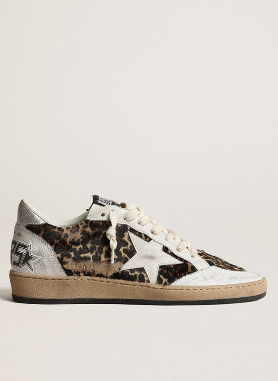 GOLDEN GOOSE BALL STAR LEO HORSY UPPER CRACK LEATHER TOE AND SPUR