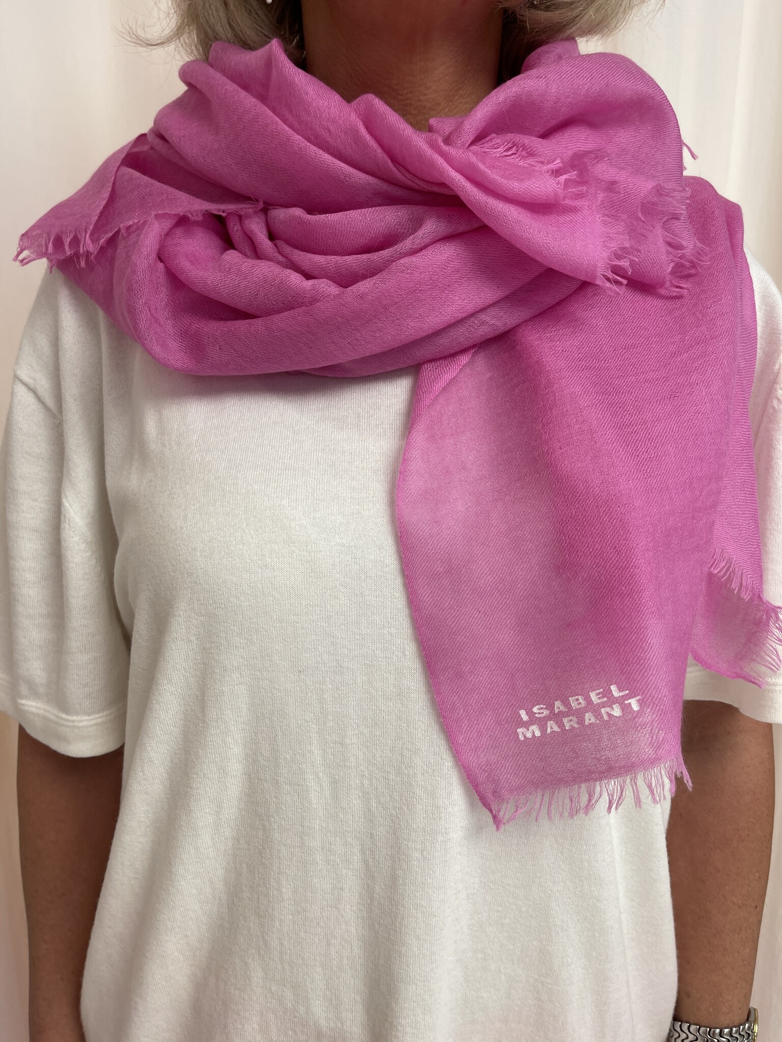 Isabel Marant Alette Cashmere Scarf in Pink