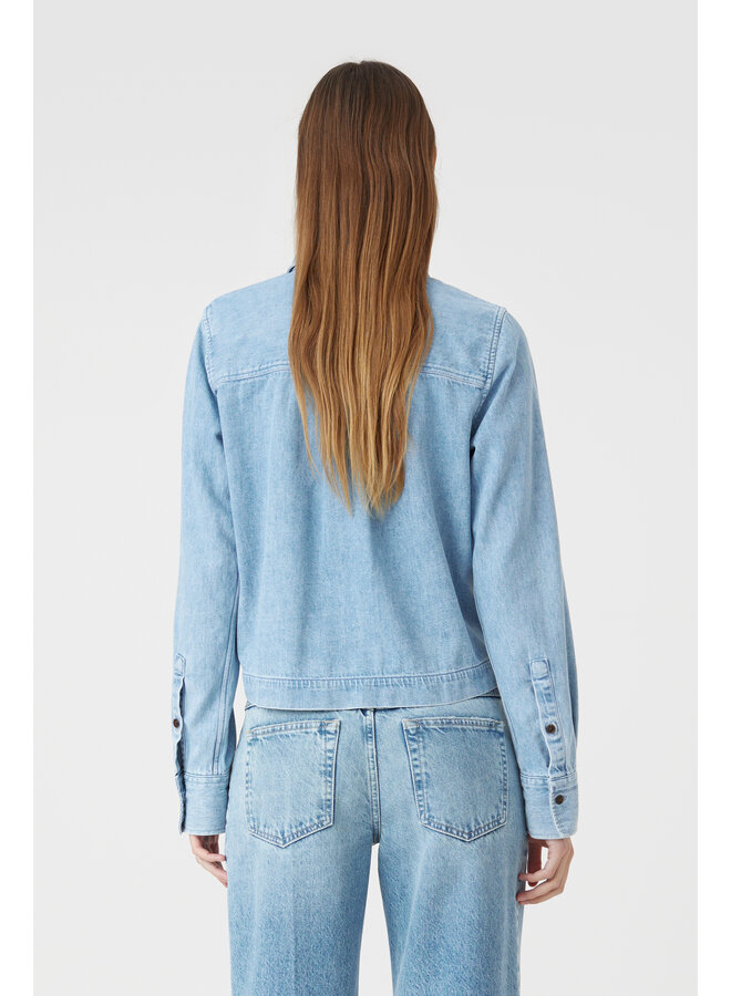 CLOSED CROPPED CLASSIC SHIRT MID BLUE FW23