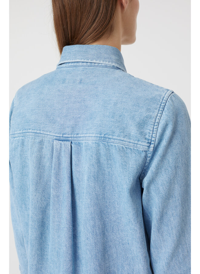 CLOSED CROPPED CLASSIC SHIRT MID BLUE FW23