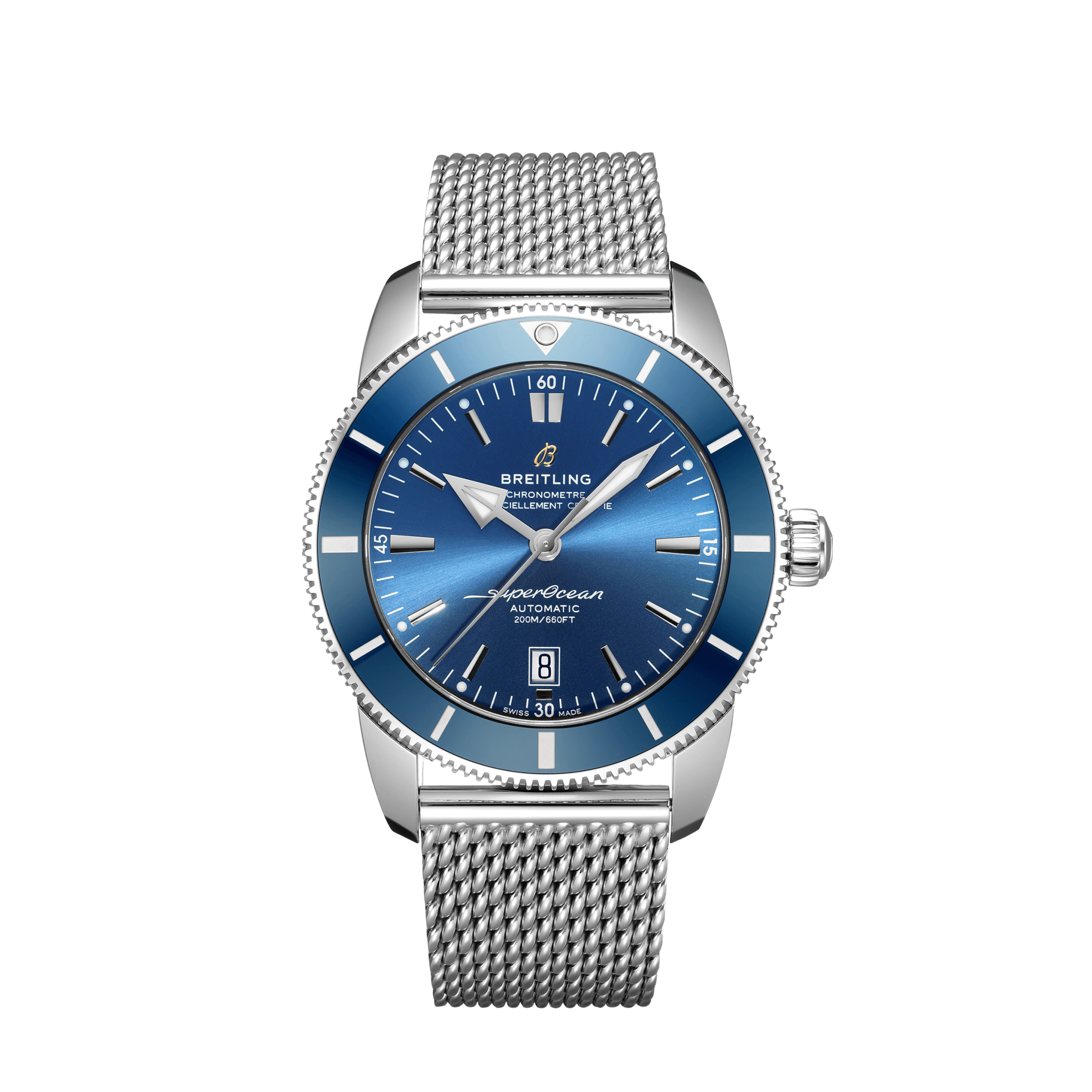 replica horloges breitling superocean héritage ii chronograph 44 steel blue  – hoge kwaliteit replica breitling horloges