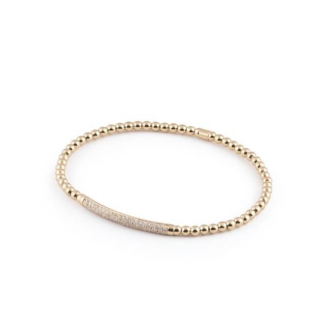 Al Coro Stretchy armband geelgoud A350G