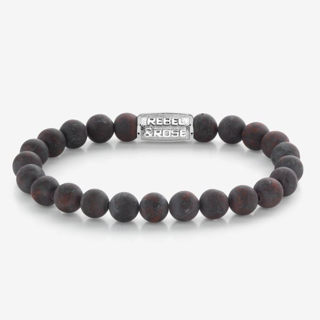 Rebel&Rose armband Stones Only - Matt Red-brown Sugar 80075-S