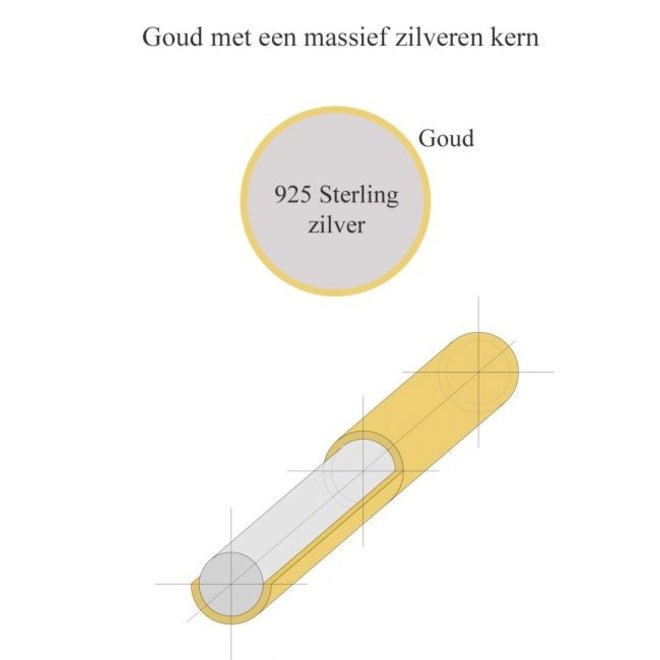 SilGold armband gourmette 50.00150