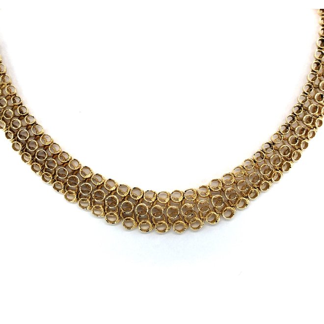 Geelgouden occasion collier fantasie