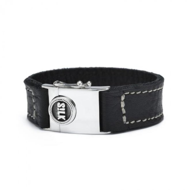 S!lk Jewellery armband LEATHER 839BLK